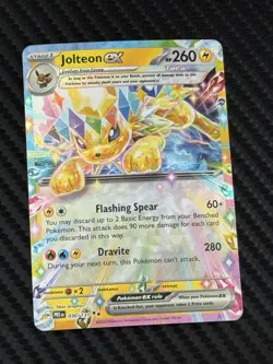 Pokemon TCG 2024 Prismatic Evolutions Jolteon EX 030/131 Double Rare Holo NM - Image 1