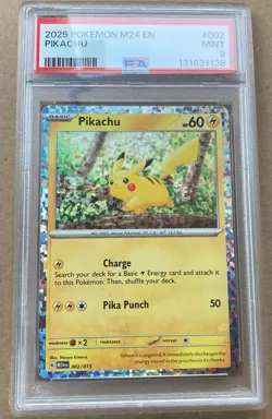 PSA 9 MINT Pokemon 2025 002 McDonald’s Promo Pikachu 2/15 US SELLER - Image 1