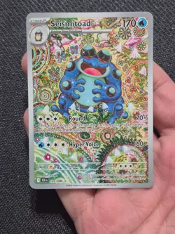 POKEMON SEISMITOAD SV: BLACK BOLT HOLO ILLUSTRATION RARE 105/086 NEAR MINT CLEAN - Image 2