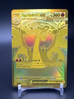 Pokemon Mega Charizard X Ex Phantasmal Flames Gold Charizard 130/094 NM - Image 1