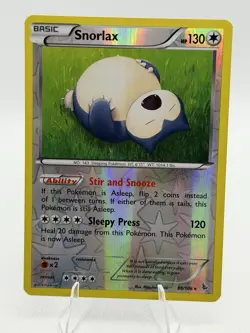 Snorlax Reverse Foil Pokemon XY Flashfire #80 - Image 1