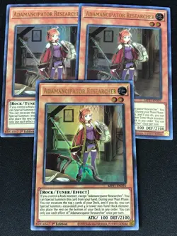 YUGIOH ADAMANCIPATOR RESEARCHER MP21-EN225 1ST ULTRA X3 (NM) - Image 1