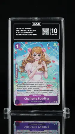 Charlotte Pudding 2025 One Piece OP11-070 A Fist Of Divine Speed TAG 10 Alt Art - Image 1