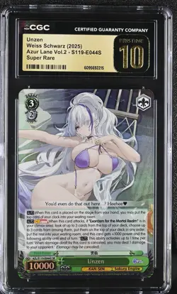 Weiss Schwarz GRADED 2025 Unzen S119-E044S Azur Lane 2 SR GPRISTINE 10 ENG - Image 1