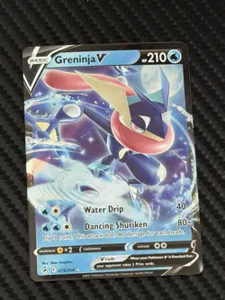 Greninja V 073/264 Holo Ultra Rare Fusion Strike Pokemon Card NM Fresh Pull - Image 1