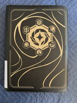 DRZERUI Black Gold 9-Pocket Zippered Hardcover Card Binder for Card Games - Image 1