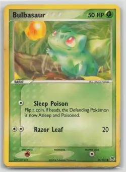 Pokemon Card Bulbasaur - 054/112 Common FireRed & LeafGreen 54/112 - Image 1