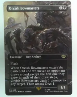 MTG Magic Lord of the Rings #433 Orcish Bowmasters Rare Borderless Scene LP REG - Image 3