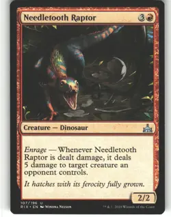 Needletooth Raptor - Rivals of Ixalan - MTG - Uncommon - #107 - NM - Image 1