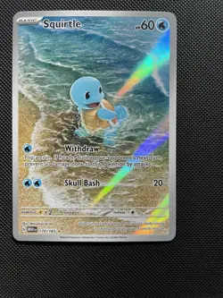 Pokemon Squirtle Sv: Scarlet & Violet 151 Illustration Rare Holo 170/165 - Image 1