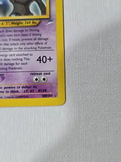 Pokemon TCG Shining Mewtwo Neo Destiny Holo Card 109/105 Unlimited Shiny Rare - Image 5