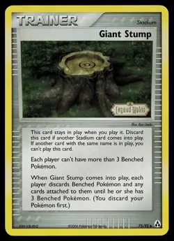 Pokemon Card - Giant Stump Legend Maker 75/92 Uncommon Reverse Holo Stamped - Image 1