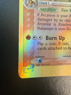 Pokemon TCG Arcanine Reverse Holo Sandstorm 15/100 HP - Image 2