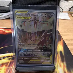 Pokemon Espeon & Deoxys GX TAG TEAM Promo Holo Card SM240 HP 260 - Image 2
