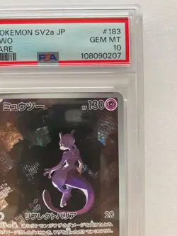 Pokemon Card PSA 10 Mewtwo AR 183/165 sv2a 151 2023 Japanese Art Rare Gem Mint - Image 4