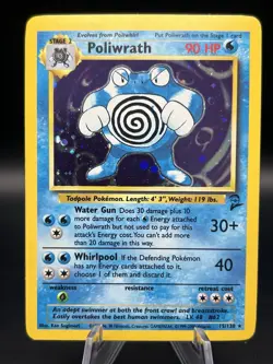 Pokemon TCG Poliwrath Base Set 2 15/130 Holo Unlimited Holo Rare - Image 1