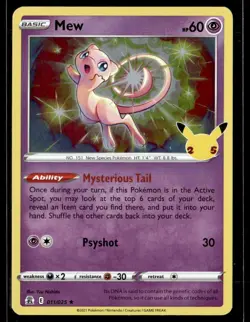 Pokemon Celebrations Mew Holofoil 011/025 - Image 1