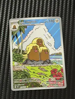 Pokemon TCG Alolan Dugtrio Holo Card 208/191 Sv08 Surfing Sparks Mint - Image 1