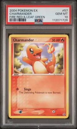 2004 POKEMON EX FIRE RED & LEAF GREEN #57 CHARMANDER PSA 10 - Image 1
