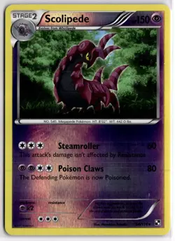 Scolipede 54/114 Black & White Base Reverse Holo Rare Pokemon Card - Image 1