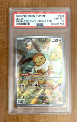Pokemon, Prismatic Evolution, Eevee Promo Card #173, PSA 10 - Image 1
