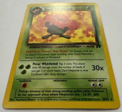 Dark Vileplume 30/82 Non Holo Rare Team Rocket 2000 Pokemon TCG LP - Image 3