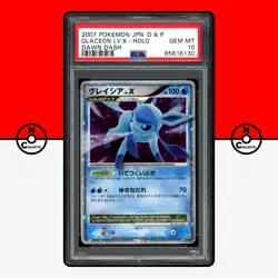 Pokemon PSA 10 Glaceon LV.X Holo Dawn Dash DP4 2007 Unlimited Japanese - Image 1
