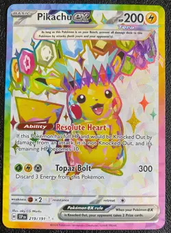 Pikachu ex 219/191 - Surging Sparks (2024) Pokemon TCG Ultra Rare - NM - Image 1