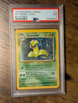 1999 Pokemon 🔔 Jungle Victreebel 14/64 Holo No Symbol ERROR 🌺 PSA 7 - Image 2