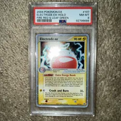 2004 POKEMON EX FIRE RED & LEAF GREEN #107 ELECTRODE EX-HOLO PSA 8 N 200 - Image 1