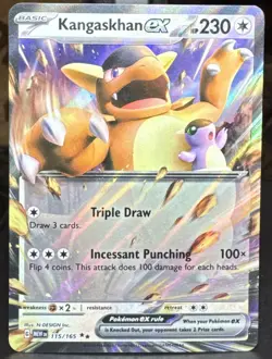 Pokemon TCG Kangaskhan ex 115/165 Sv: Scarlet & Violet 151 Double Rare Holo Card - Image 1