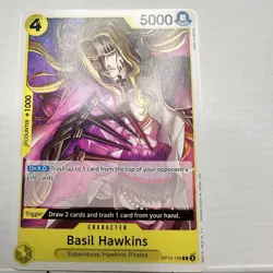 Basil Hawkins OP10-109 R, One Piece card, ASAKI KURODA, Tag Zoro, Luffy, Kuma - Image 4