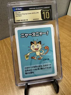 🤩 CGC PRISTINE 10 Meowth OLD MAID PLAYING CARDS 2019 JAPANESE POKEMON CARD - Image 1
