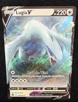 Pokemon TCG Lugia V Basic Holo Rare Card Silver Tempest 138/195 - Image 1