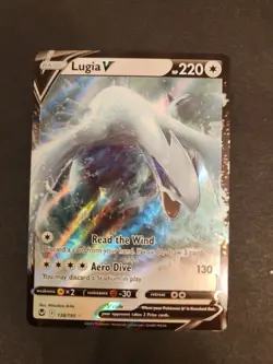 Pokemon TCG Lugia V Basic Holo Rare Card Silver Tempest 138/195 - Image 2