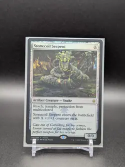Magic the Gathering Stonecoil Serpent Foil Promo Card Throne of Eldraine - Image 1