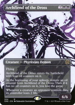 Archfiend of the Dross (Borderless Ichor) [Phyrexia: All Will Be One] Magic MTG - Image 1