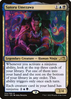 NM *FOIL* Satoru Umezawa Kamigawa Neon Dynasty 234/302 Magic the Gathering - Image 1