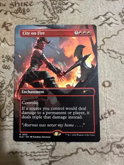 City on Fire Dungeons Dragons MTG Regular Secret Lair SLD NM/M - Image 1