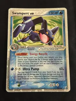 Swampert ex 98/100 Pokemon EX Crystal Guardians 2006 Holo – MP - Image 1