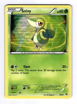 Snivy - BW01 Black and White Promos #BW1 (2011) Promo Holo LP Pokemon - Image 1