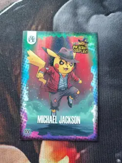 Michael Jackson (Pikachu) #177 - Galaxy Holo - Electric Pikachu Cosplay Pokemon - Image 1