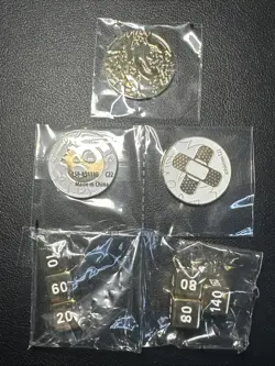 Pokemon TCG Metal Dice and Charizard Commemorative Coin Set UPC - Image 1