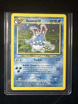 Pokemon TCG Azumarill 2/111 Neo Genesis Holo SWIRL! LP! Free Shipping! - Image 1