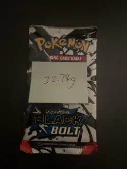 Heavy! 22.74g Pokemon TCG SV 10.5 Black Bolt Booster Pack Sealed! - Image 3