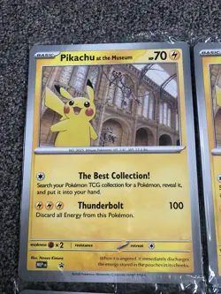 8 X Pokemon Pikachu at the Museum Jumbo Promo Card – Natural History – Sealed - Image 2