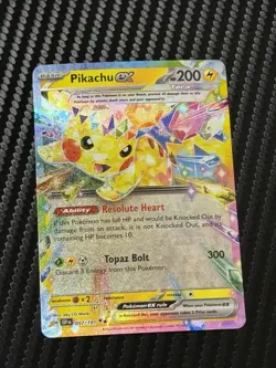 Pikachu ex 057/191 Pokemon Surging Sparks Scarlet & Violet Double Rare Holo NM - Image 1