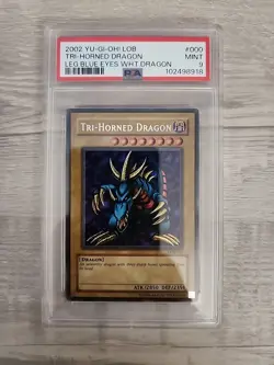 2002 Yu-Gi-Oh! - Tri-Horned Dragon - LOB-000 - PSA 9 MINT - Image 1