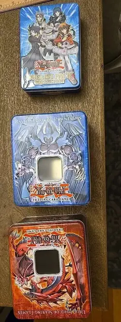 Yugioh 3 Empty Tin Lot See All Pics And Description - Image 1