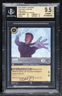 2023 Disney Lorcana The First Chapter 1 Super Rare Hans #180 BGS 9.5 - Image 1